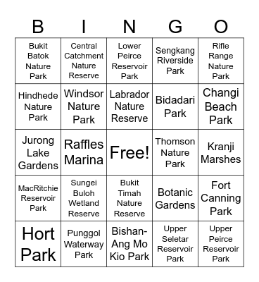 Parks & Recreation Bingo Card