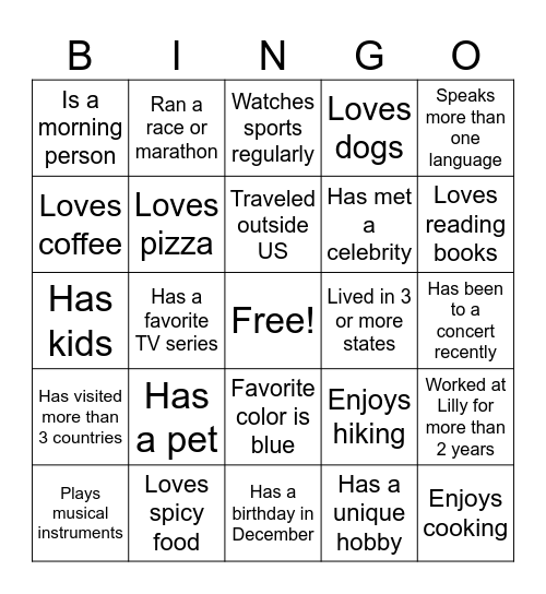 Maverick Bingo Card