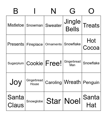 Christmas Bingo 2025 Bingo Card