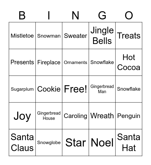 Christmas Bingo 2025 Bingo Card