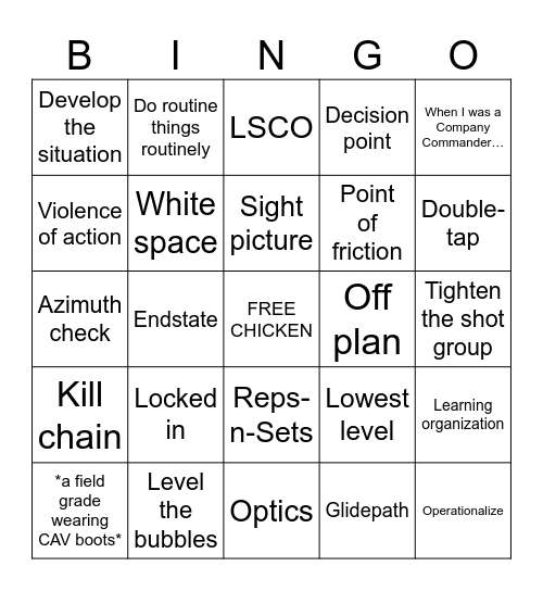 IRON SOLDIER 2025 BINGO Card