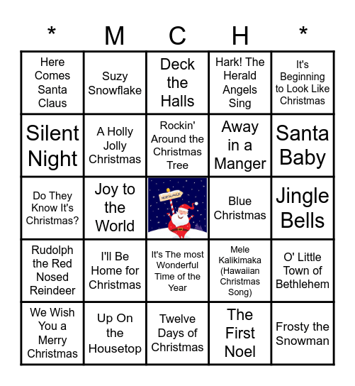 North Pole BINGO Card