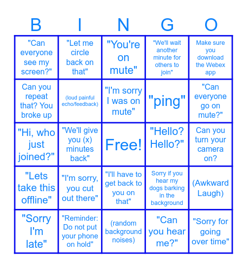 Team Building Bingo Card