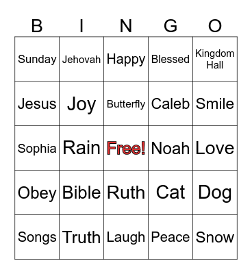 JW Bingo Card