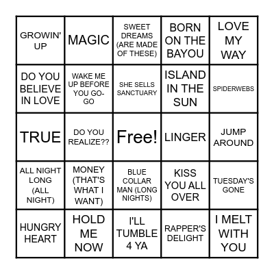 ADAM SANDLER MOVIES Bingo Card