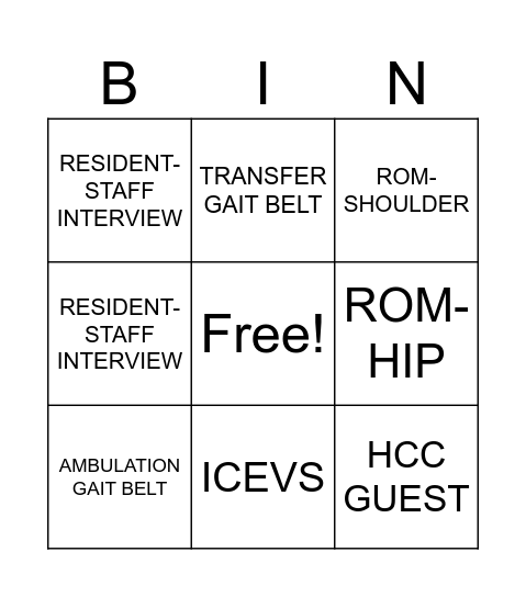 WEEK 9 Bingo Card