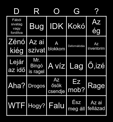 Ai minecraft Bingo Card