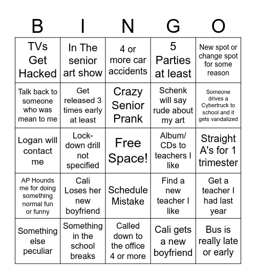 I'M GONNA BINGO EVERYWHERE Bingo Card