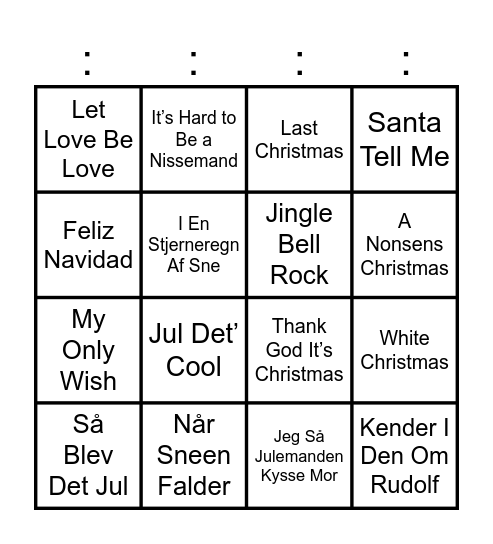 Julebingo 2025 Bingo Card