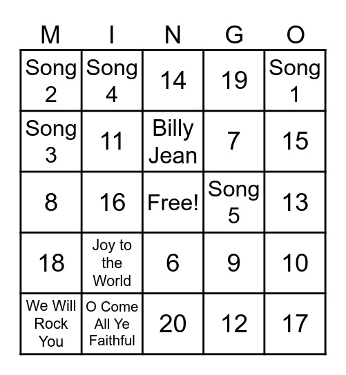 Northwestern Athletic Department Bingo Card