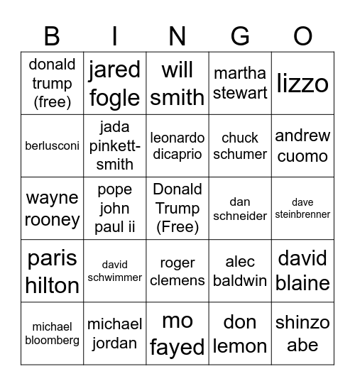 Who's in the Files? Bingo Card