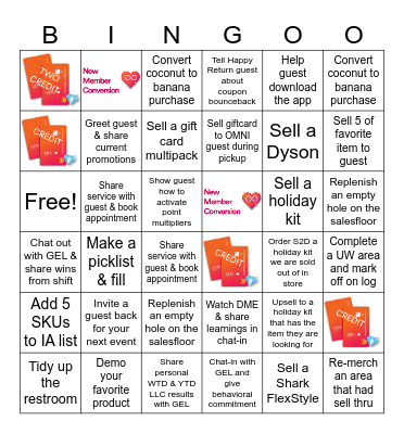 Ulta Holiday Bingo Card