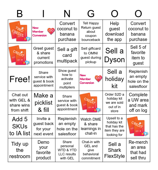 Ulta Holiday Bingo Card