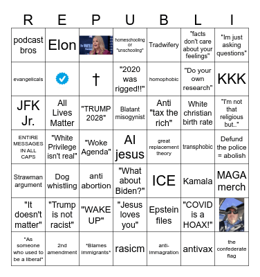 MAGA bingo Card