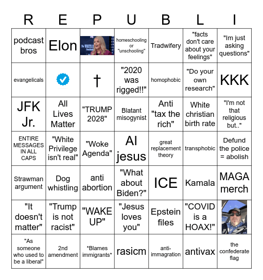 MAGA bingo Card