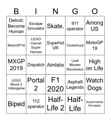 2026 Bingo Card