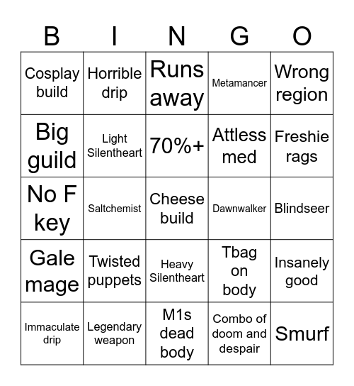 Deepwoken chime Bingo Card