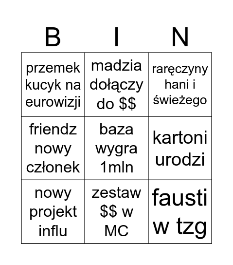 bingo na 2026 Bingo Card