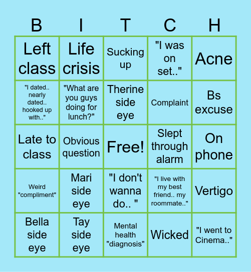 Dorothy Bingo Card