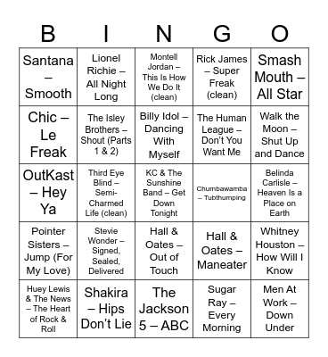 Realtor's after hours Bingo Card