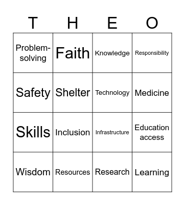 POPULORUM PROGRESSIO Bingo Card