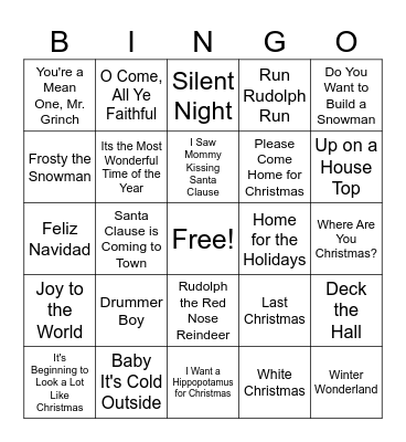 Risk Management Christmas Party Bingo Card