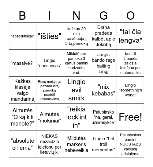 miau Bingo Card