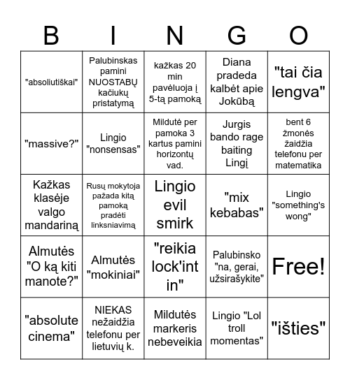 miau Bingo Card