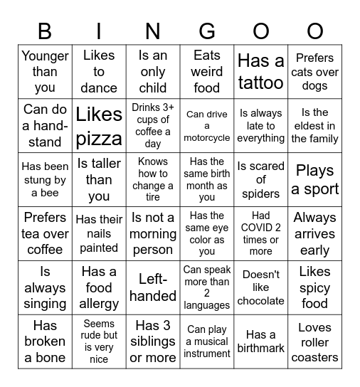 hi Bingo Card