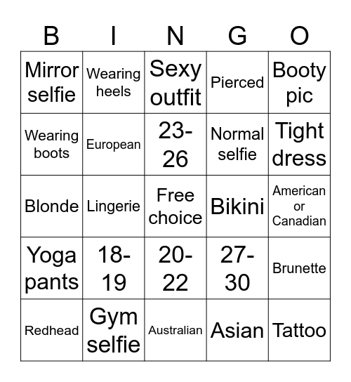 Hot Bingo Card