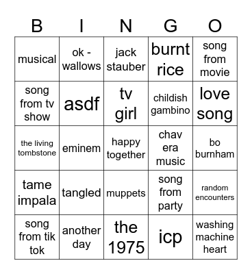 all time replay Bingo Card