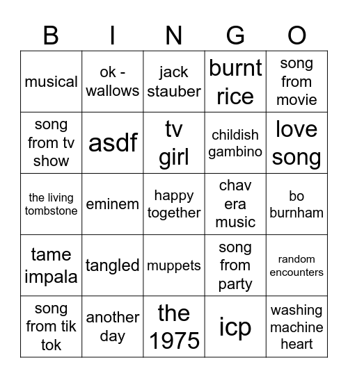all time replay Bingo Card