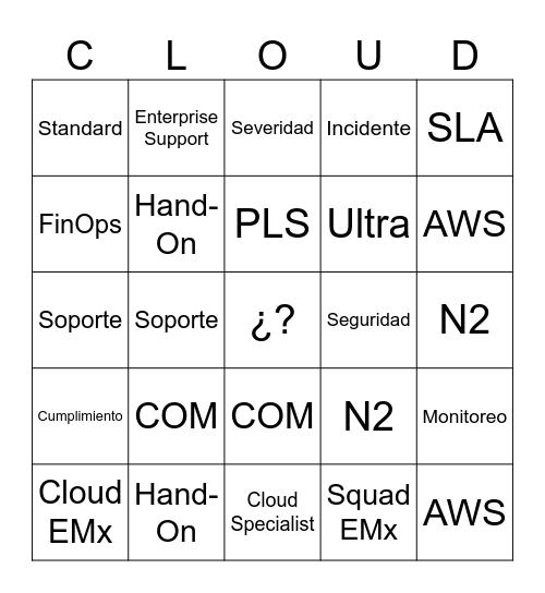 Squad EMx Escala 24x7 Bingo Card