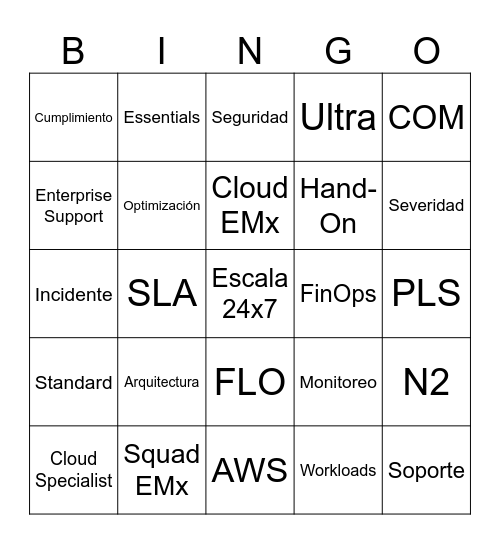 Squad EMx | Escala 24x7 Bingo Card