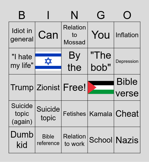 Internet Bingo Card