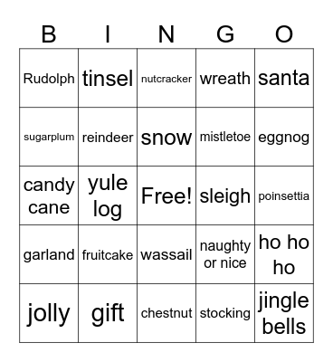 JINGLE & MINGLE BINGO! Bingo Card