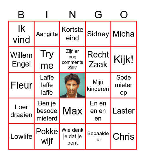 Dikke Wasseneus Bingo Card