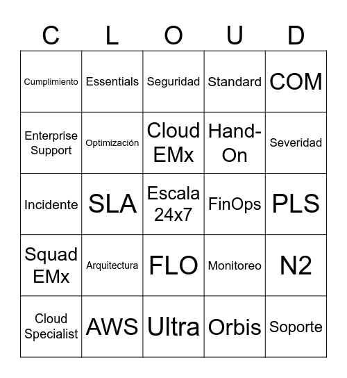 Squad EMx Escala 24x7 Bingo Card