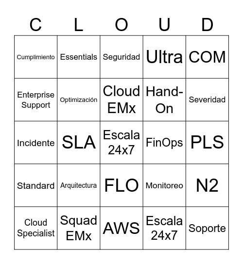 Squad EMx Escala 24x7 Bingo Card