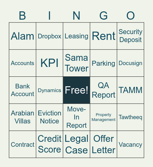 ⭐ OPM BINGO ⭐ Bingo Card