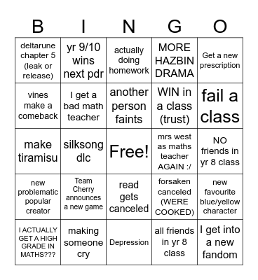 2026 Bingo Card
