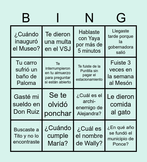 A ver quién gana… Bingo Card