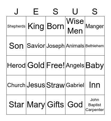 CHRISTMAS Bingo Card