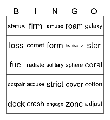 U25-26 Bingo Card