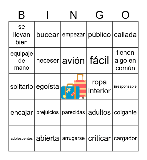 Español 3, F2025: Rep Un1-2.1 Bingo Card