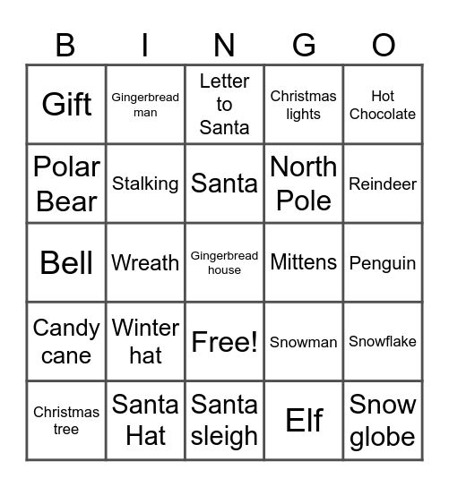 Christmas Bingo Card