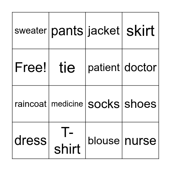Bingo Card
