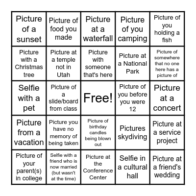 Phone Bingo Card