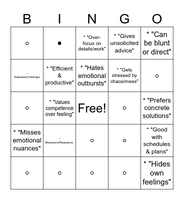 LSE Bingo Card