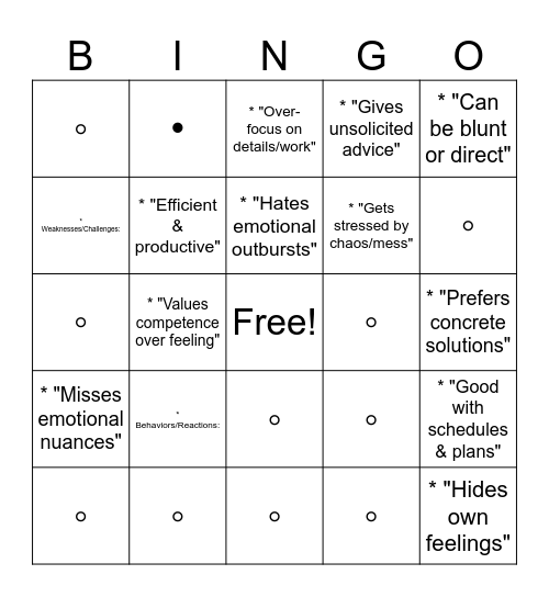 LSE Bingo Card